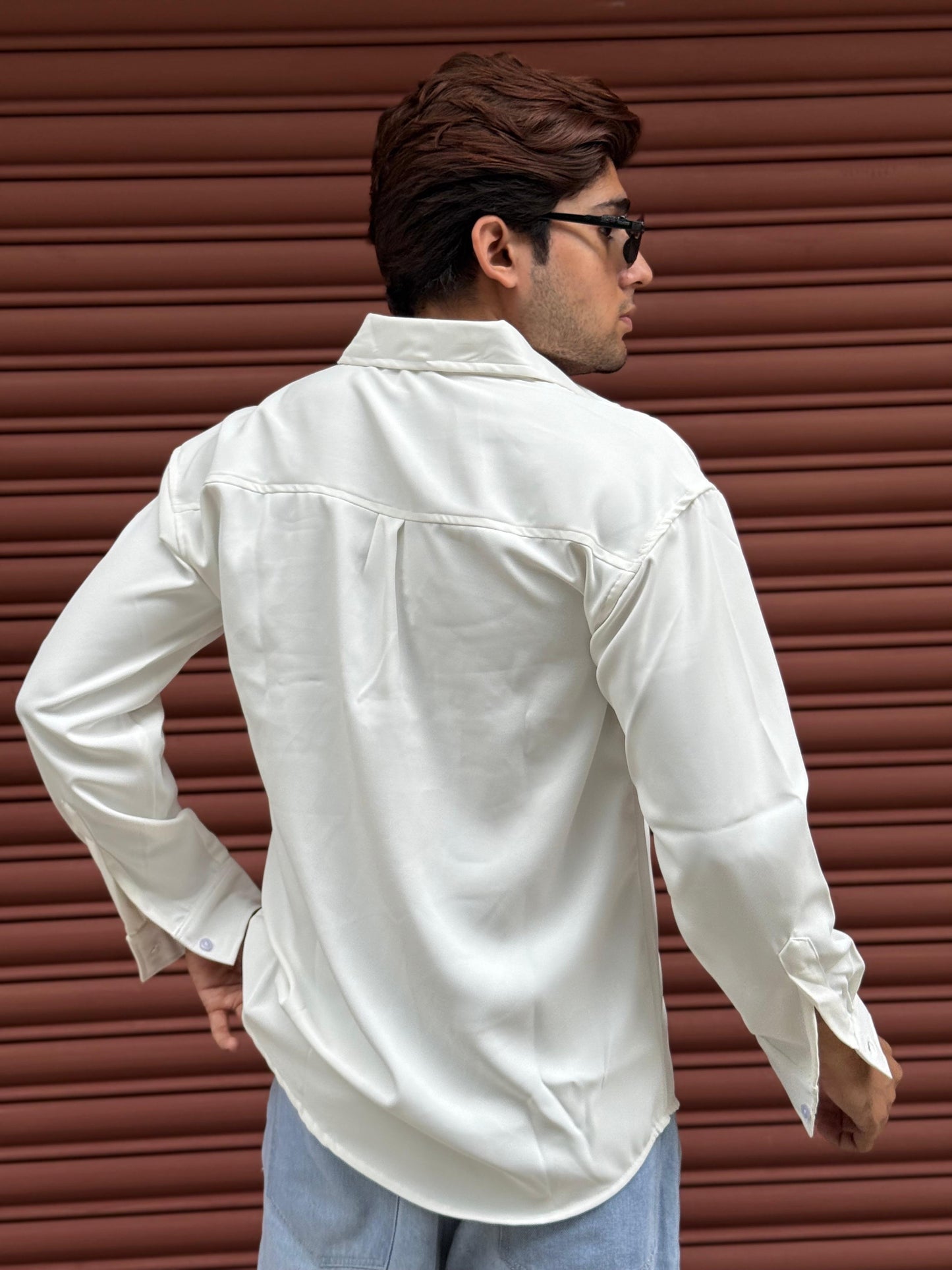 LOVE IS GOOD studded White Regular Fit Shirt